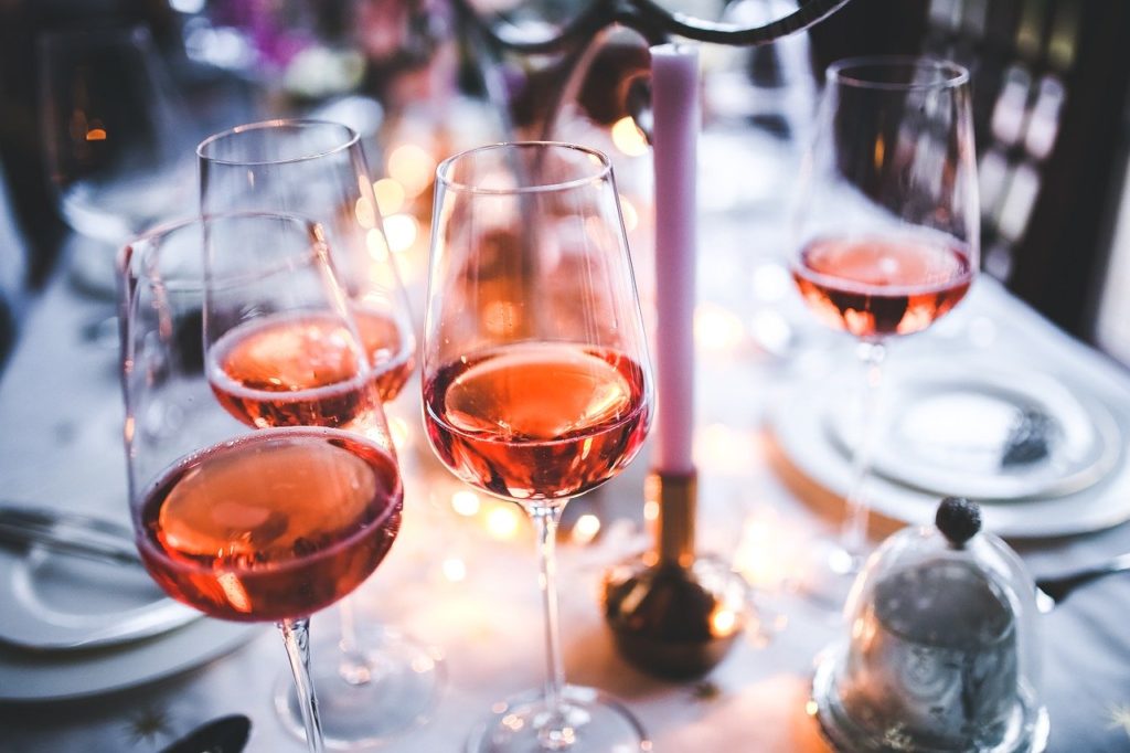 wine, rose, glass